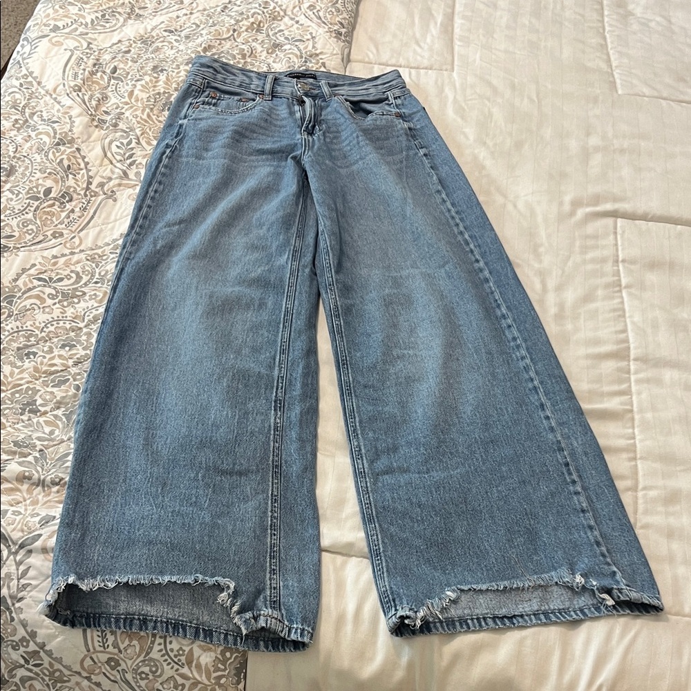 Sincerely Jules Wide-Leg High-Rise Jeans in Light Blue